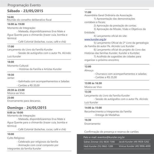 Kunzler convite.santo cristo   23 e 24.05.2015